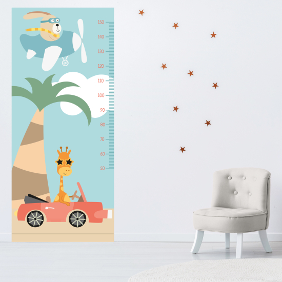 Medidor infantil Vinilo Adhesivo - Animales