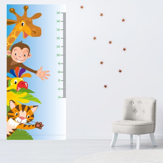 Medidor infantil Vinilo Adhesivo - Animales de la jungla