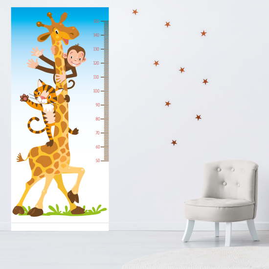 Medidor infantil Vinilo Adhesivo - Animales de la jungla