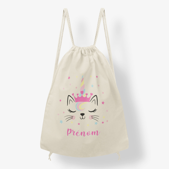 Mochila personalizada - Gato unicornio