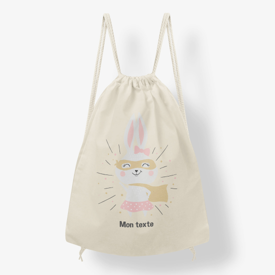 Mochila personalizada - Súper conejo
