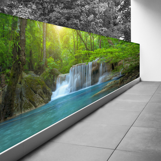 Pantalla de privacidad para balcón - 100x400 cm - Cascadas
