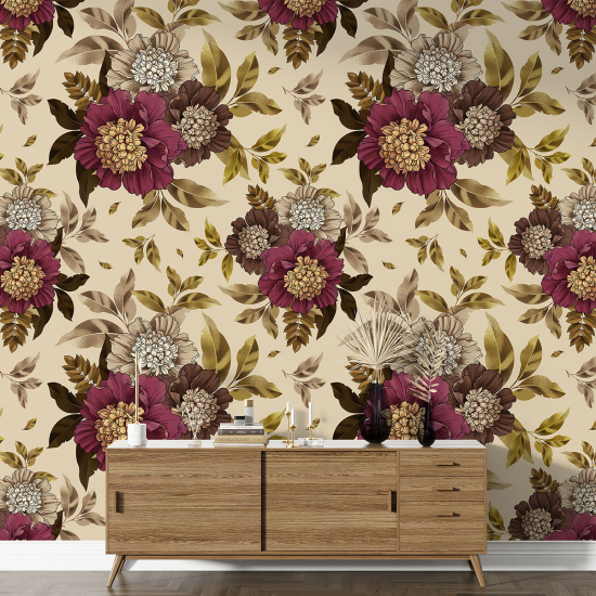 Papel pintado con motivos XL - Motivo floral