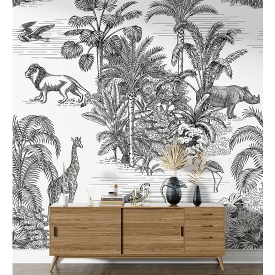 Papel pintado panorámico - Animales de la Selva