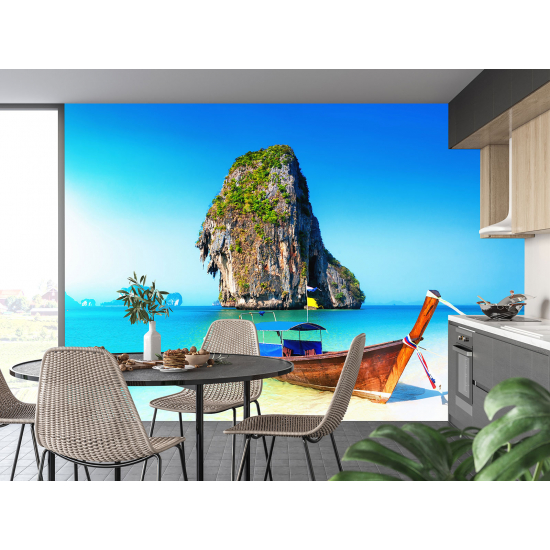 Papel pintado panorámico - Barco Tailandia