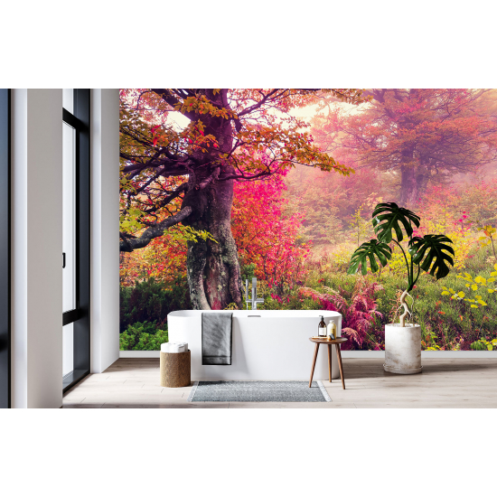 Papel pintado panorámico - Bosque otoño