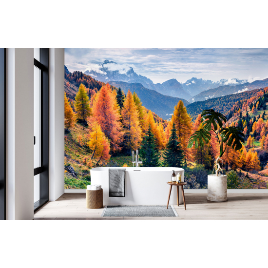 Papel pintado panorámico - Bosque Otoño