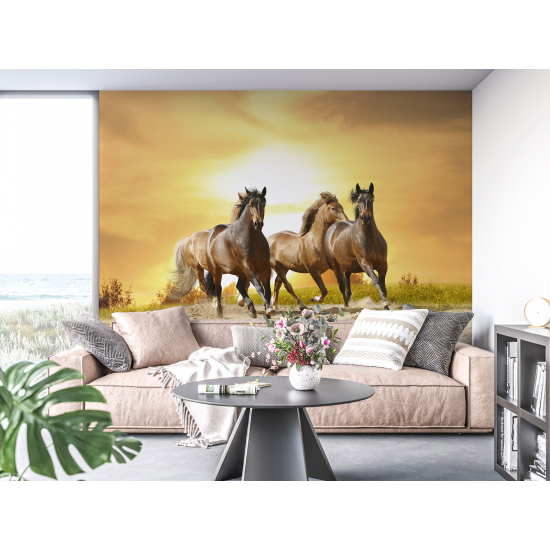 Papel pintado panorámico - Caballos