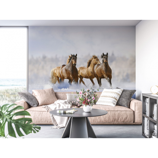 Papel pintado panorámico - Caballos