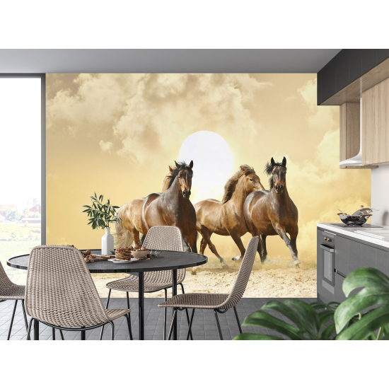 Papel pintado panorámico - Caballos