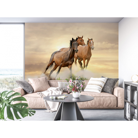 Papel pintado panorámico - Caballos