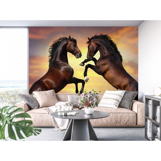 Papel pintado panorámico - Caballos