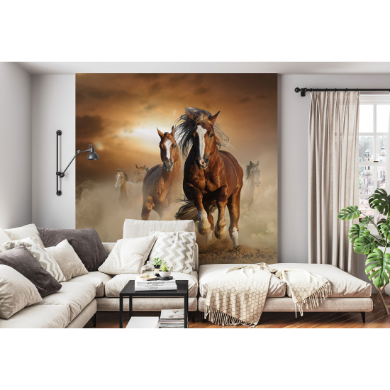 Papel pintado panorámico - Caballos