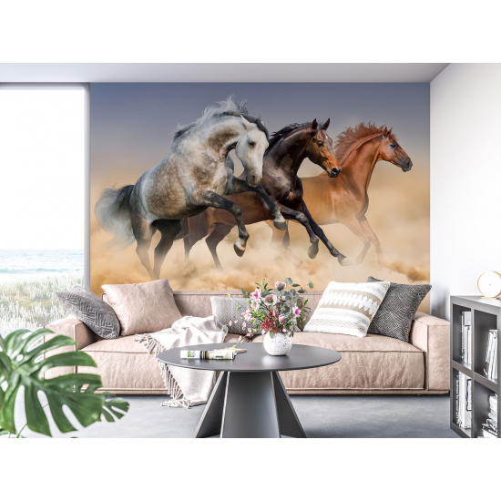 Papel pintado panorámico - Caballos