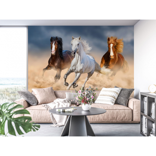 Papel pintado panorámico - Caballos