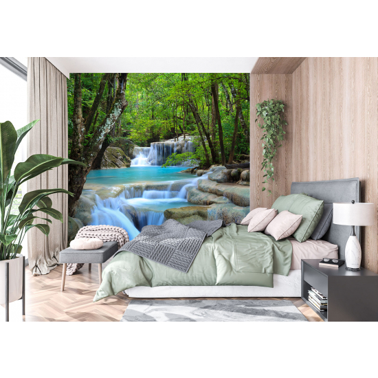 Papel pintado panorámico - Cascada