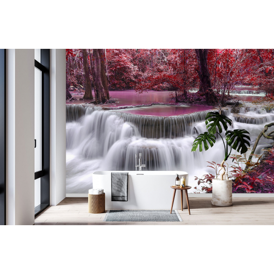 Papel pintado panorámico - Cascadas Flores