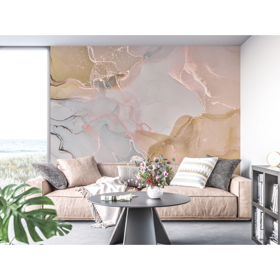 Papel pintado panorámico - Efecto marmoleado