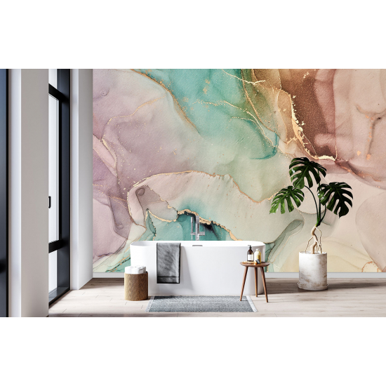 Papel pintado panorámico - Efecto marmoleado