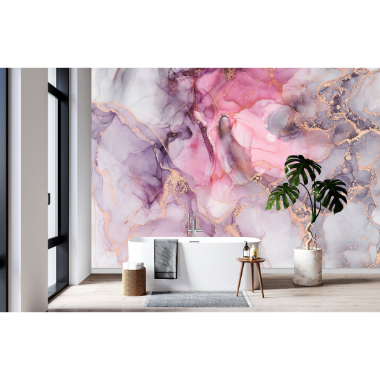 Papel pintado panorámico - Efecto marmoleado