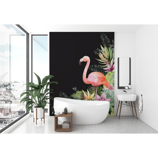 Papel pintado panorámico - Flamenco rosa