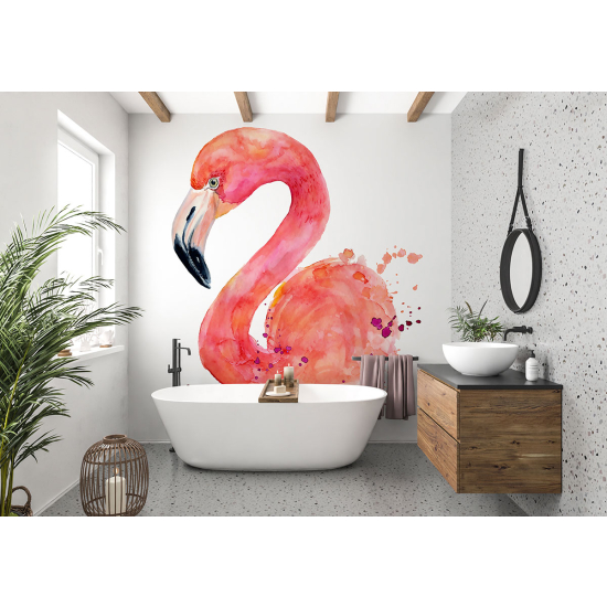 Papel pintado panorámico - Flamenco rosa
