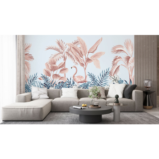 Papel pintado panorámico - Flamenco rosa