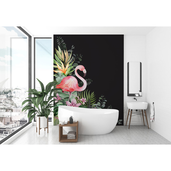 Papel pintado panorámico - Flamenco rosa