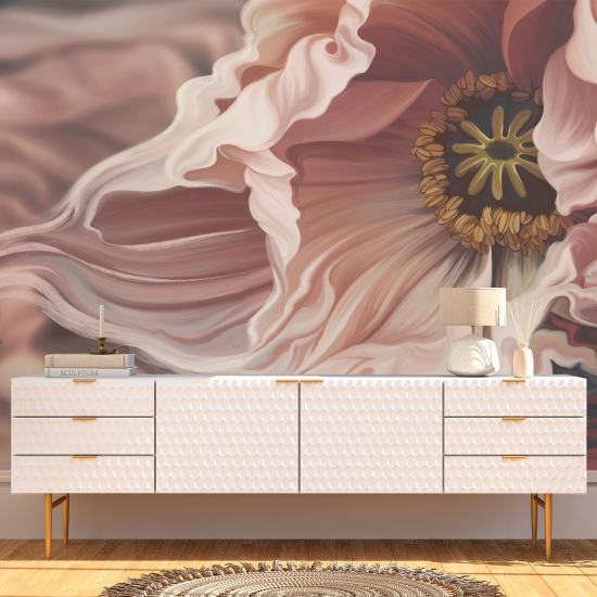 Papel pintado panorámico - Flor rosa