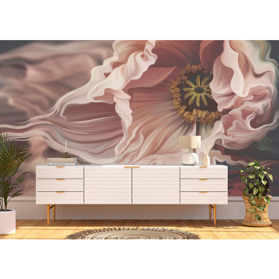 Papel pintado panorámico - Flor rosa