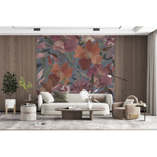 Papel pintado panorámico - Flores