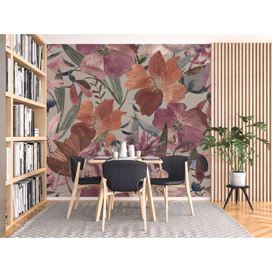 Papel pintado panorámico - Flores