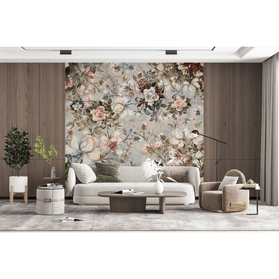 Papel pintado panorámico - Flores