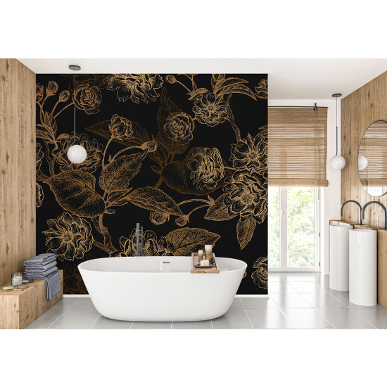 Papel pintado panorámico - Flores