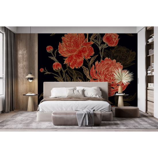 Papel pintado panorámico - Flores