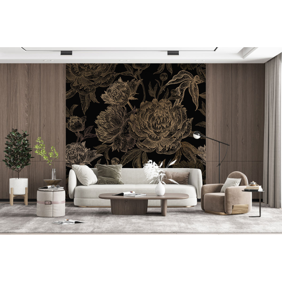 Papel pintado panorámico - Flores