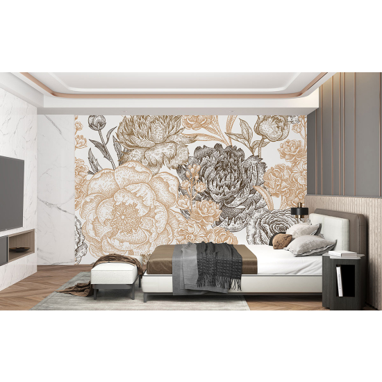 Papel pintado panorámico - Flores