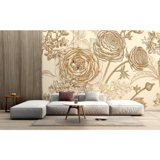 Papel pintado panorámico - Flores