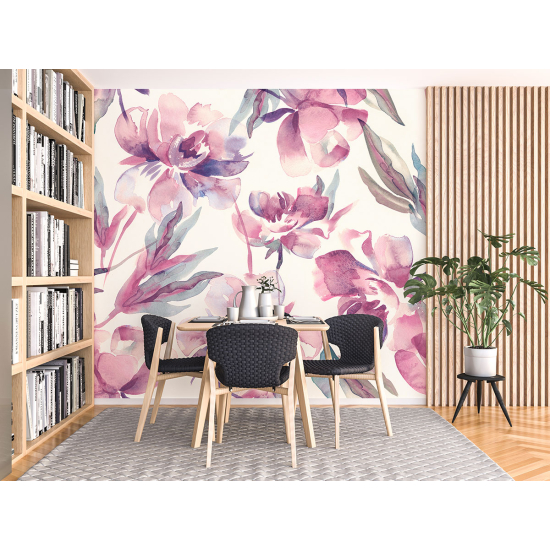 Papel pintado panorámico - Flores