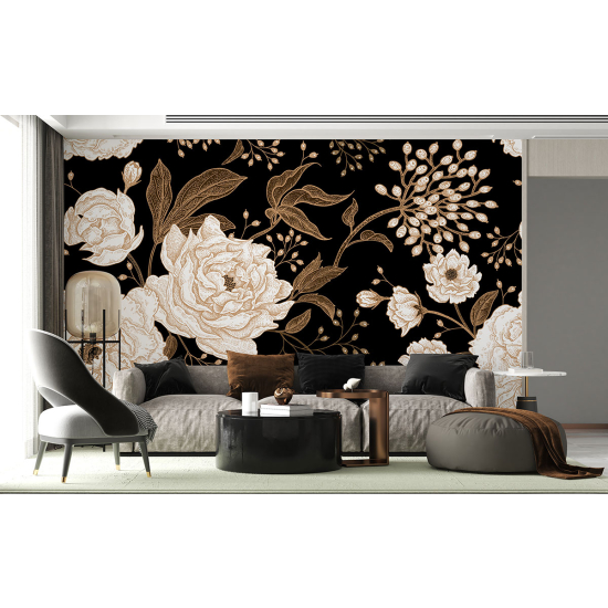 Papel pintado panorámico - Flores
