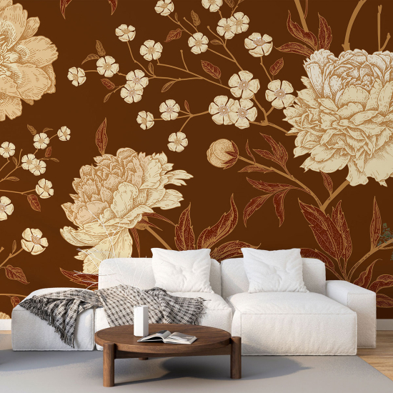 Papel pintado panorámico - Flores