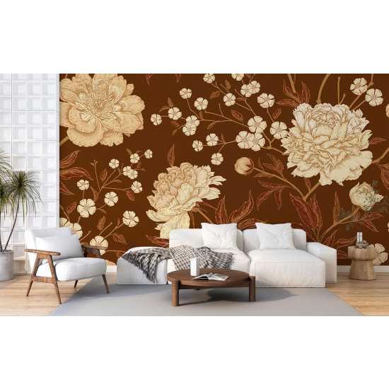 Papel pintado panorámico - Flores