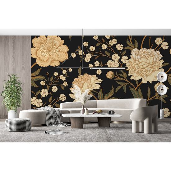 Papel pintado panorámico - Flores