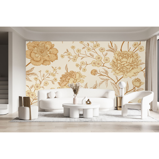 Papel pintado panorámico - Flores