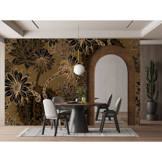 Papel pintado panorámico - Flores