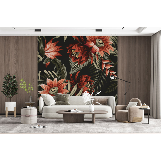 Papel pintado panorámico - Flores