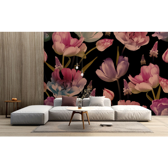 Papel pintado panorámico - Flores