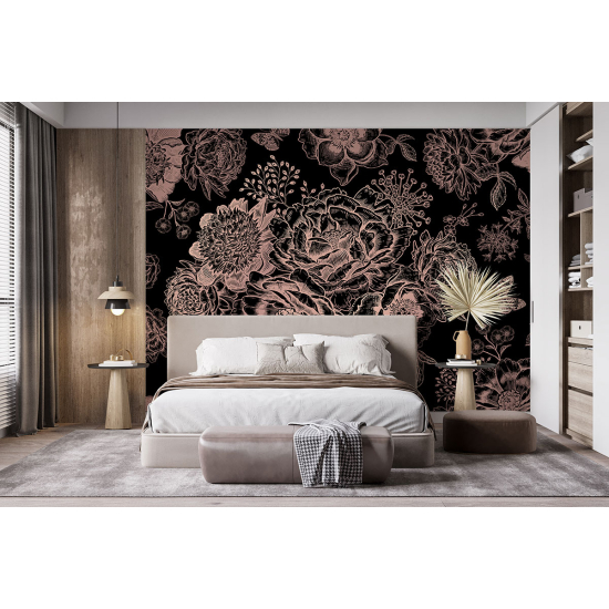 Papel pintado panorámico - Flores