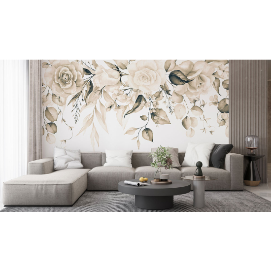 Papel pintado panorámico - Flores