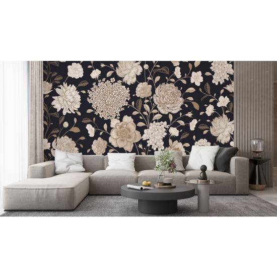 Papel pintado panorámico - Flores